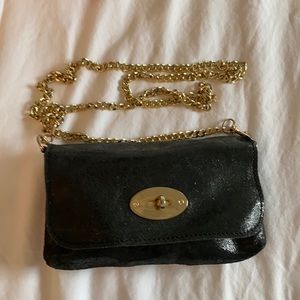Made in Italy little black leather chain bag